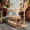 puzzle 3D tramway bois vintage véhicule