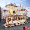 puzzle 3D tramway bois vintage véhicule