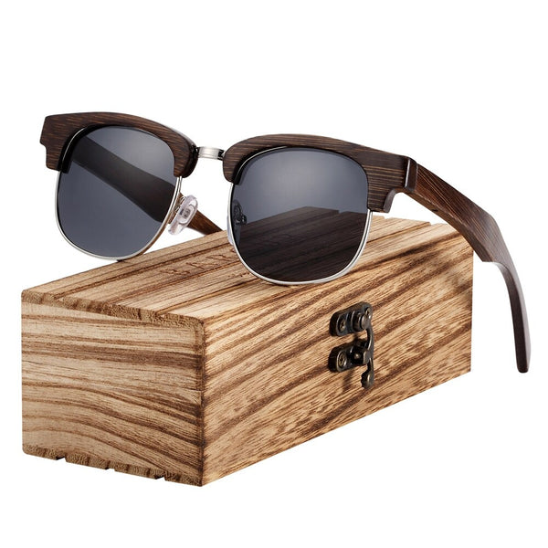 Lunettes de Soleil en Bois | Homme | Clubmaster Bamboo - L'esprit Bois