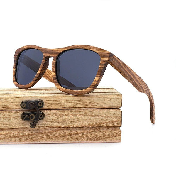 Lunettes de Soleil en Bois | Homme | Zebra Retro - L'esprit Bois