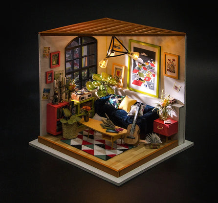 Mini-kit maison miniature en bois salon Hands Craft